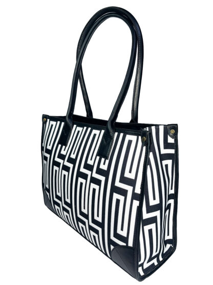 DIGARI CREATIVE HOUSE- DCH BLACK MAZE CANVAS TOTE BAGS