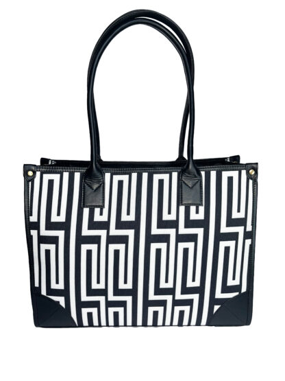 DIGARI CREATIVE HOUSE- DCH BLACK MAZE CANVAS TOTE BAGS