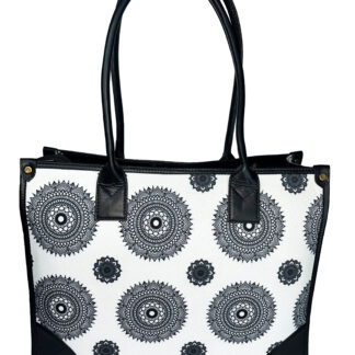 DIGARI CREATIVE HOUSE- DCH BLACK CHAKRA CANVAS TOTE BAGS