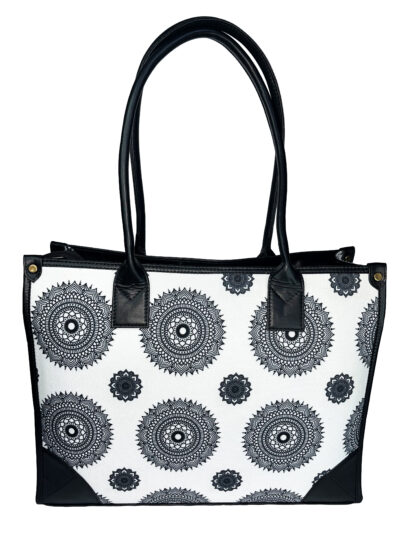 DIGARI CREATIVE HOUSE- DCH BLACK CHAKRA CANVAS TOTE BAGS