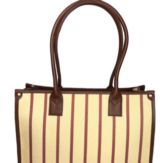 DIGARI CREATIVE HOUSE- DCH BROWN STREAK CANVAS TOTE BAGS