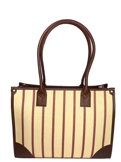 DIGARI CREATIVE HOUSE- DCH BROWN STREAK CANVAS TOTE BAGS