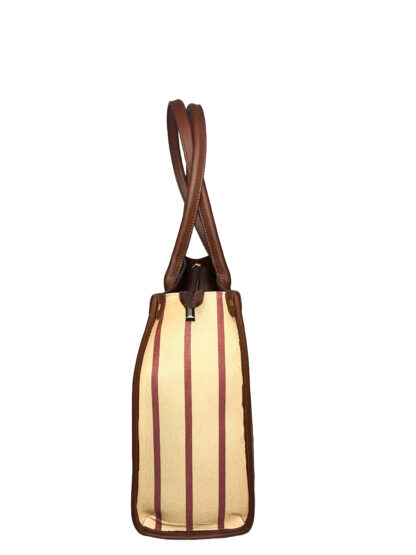 DIGARI CREATIVE HOUSE- DCH BROWN STREAK CANVAS TOTE BAGS