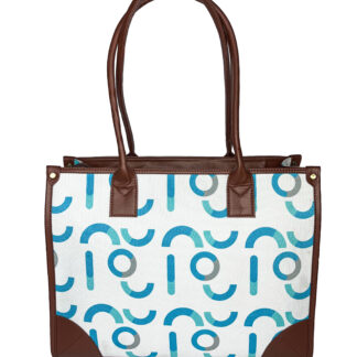 DIGARI CREATIVE HOUSE- DCH BLUE HALF MOON CANVAS TOTE BAGS