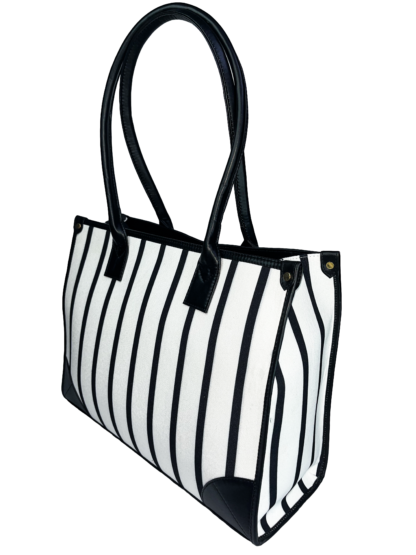 DIGARI CREATIVE HOUSE- DCH BLACK STREAK CANVAS TOTE BAGS