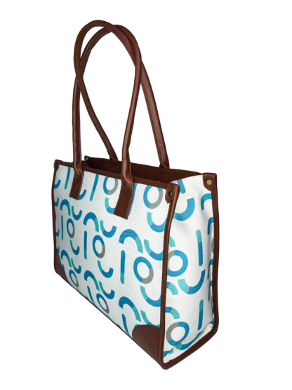 DIGARI CREATIVE HOUSE- DCH BLUE HALF MOON CANVAS TOTE BAGS